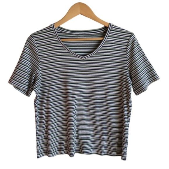 Northern Reflections T Shirt XL Stripes 100% Cotton Short Sleeve - Picture 1 of 8